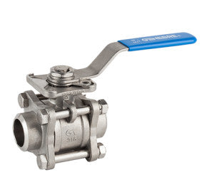 Genebre 3 pcs full bore ball valve. Butt weld ANSI B 16.25 2"