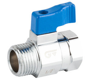 Genebre Mini ball valve (blue butterfly handle) 1/4"