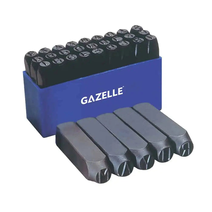 Gazelle G80348 3/8 In. Steel Letter Punch Set, 27 Pieces