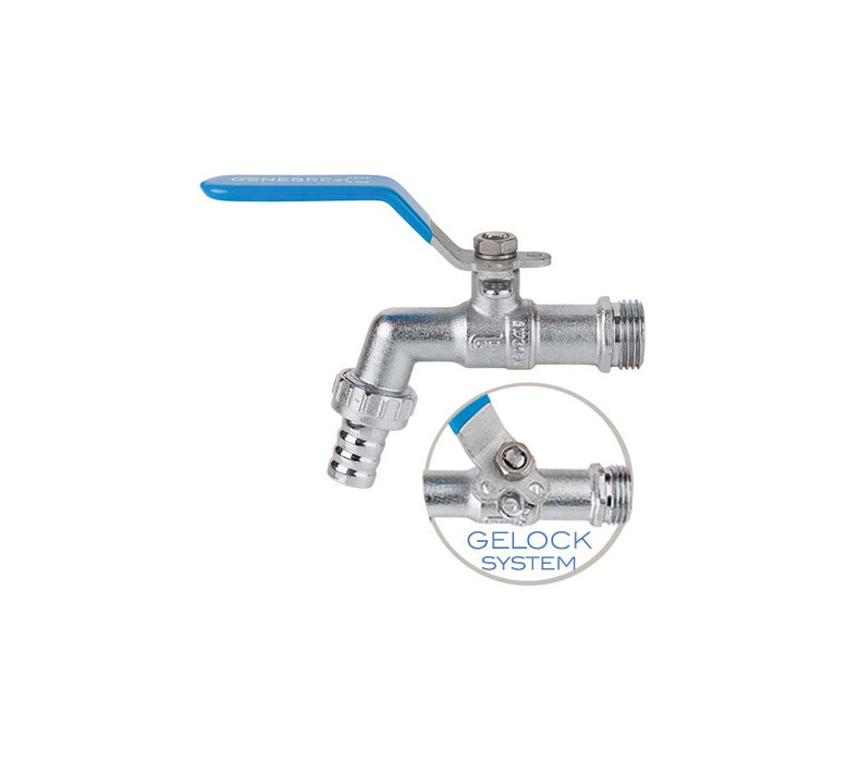 Genebre Bibcock ball valve Full bore 1/2" x 3/4"