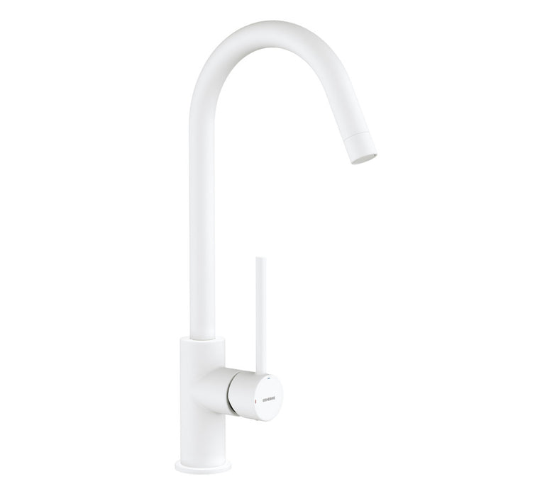 Genebre TAU White Single lever sink mixer 25 cartridge cold start (65403 18 40 66)