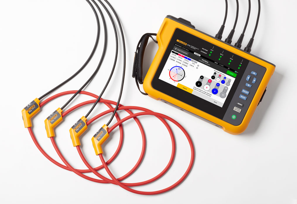 Fluke 1777 Three-Phase Power Quality Analyzer with current probes and WiFi/BLE adaptor, 8 kV