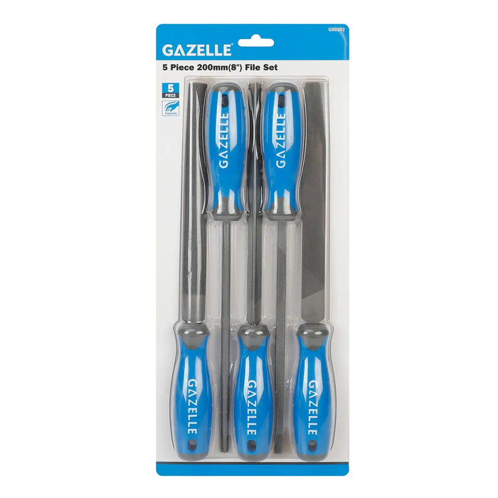 Gazelle G80292 8 In. File Set, 5-Pieces