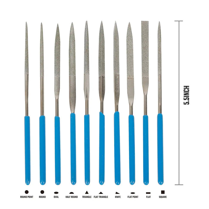 Gazelle G80293 Diamond Needle File Set, 10-Pieces