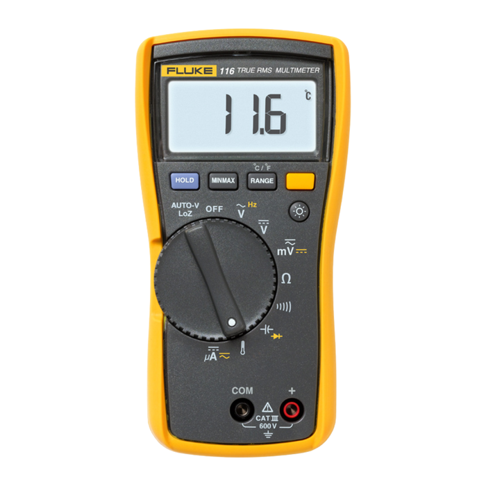 Fluke 116 HVAC Multimeter with Temperature and Microamps