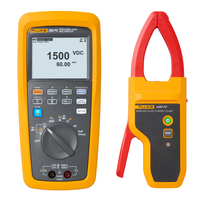 Fluke 283 FC/PV Solar Digital Multimeter and Wireless Current Clamp