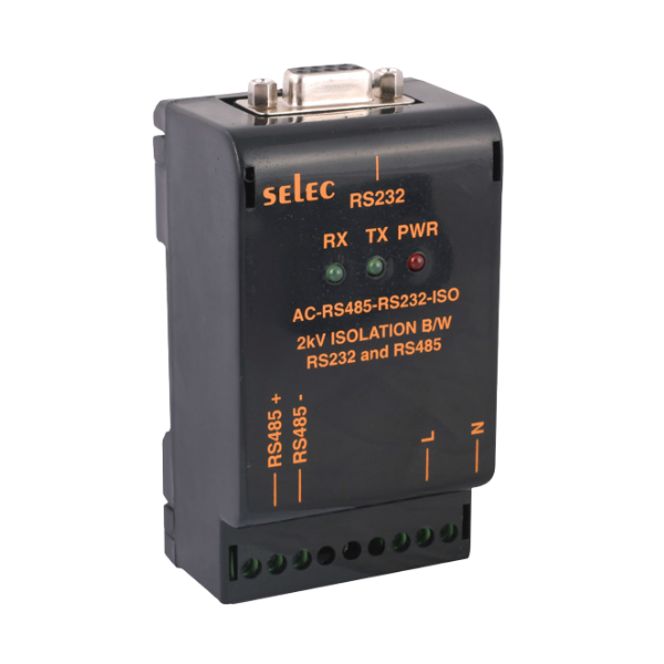 Selec Converter – RS485 to RS232 ( AC-RS485-RS232-ISO)