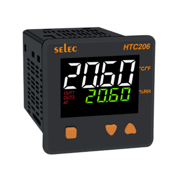 Selec 4 digit dual display Humidity + Temperature controller (HTC206)