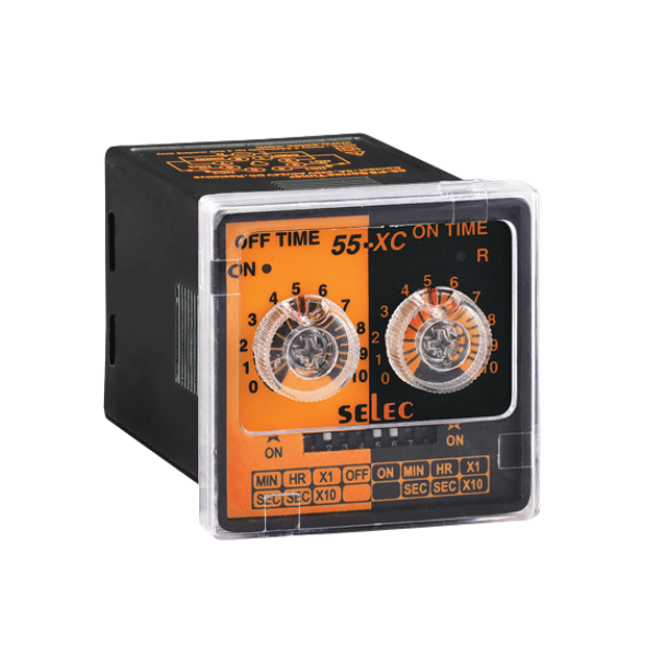 Selec Cyclic timer with unequal ON-OFF time, 6 time ranges