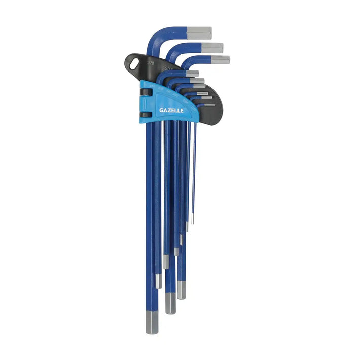 Gazelle G80134 9-Piece Imperial Hex Key Set, 1/16-3/8 In.