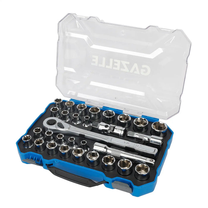 Gazelle G80234 1/2 In. Drive Socket Set, 30-Pieces (13mm)