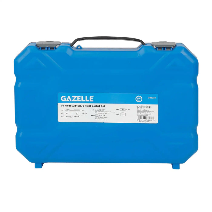 Gazelle G80234 1/2 In. Drive Socket Set, 30-Pieces (13mm)