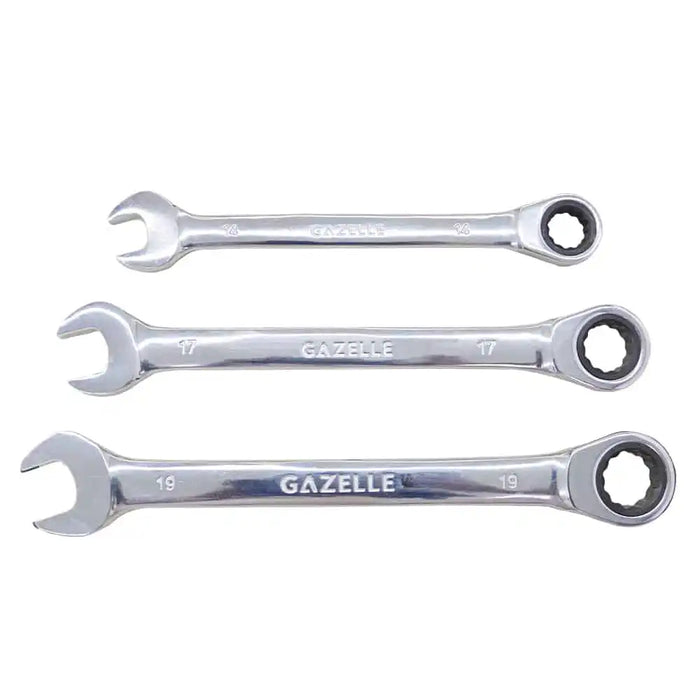 Gazelle G80335 7-Piece Ratchet Spanner Set, 8-19mm